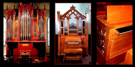 Three organs at
              First Presbyterian Church