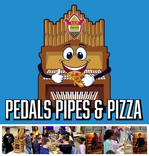Pedals,
              Pipes & Pizza graphic
