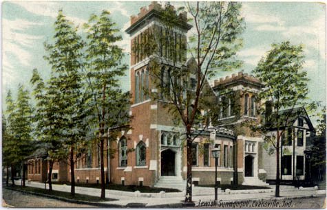 B'nai Israel Jewish Synagogue postcard of exterior