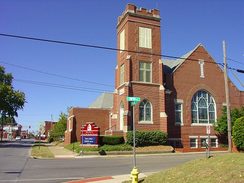 Exterior of Main Street Methodist Church Boonville
        IN