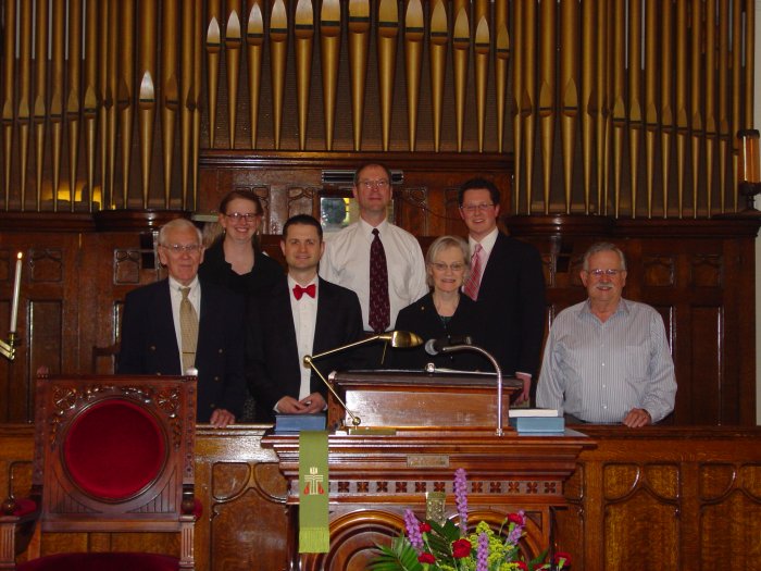 Performers at the centennial concert at Central Presbyterian.