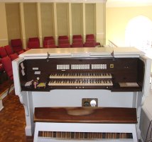 Eastminster
                Presby Church console and pipe chamber