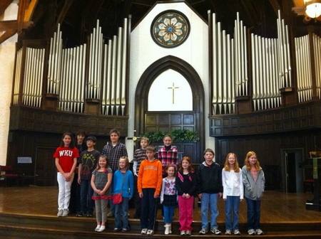 2012 Pedals, Pipes and Pizza
                  participants at First Christian, Owensboro