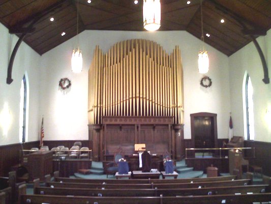 Mt. Vernon Indiana First Presbyterian Church view
        of sanctuary