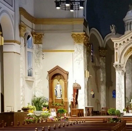 Parsons organ at St.
Benedict Cathedral, view of nave organ facade
