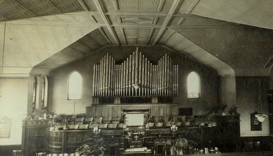 Old organ at St. Paul's UCC, Evansville