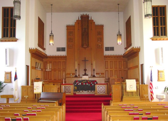 Zion UCC Evansville, current view of sanctuary