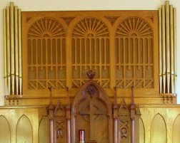 Zion United
                Church of Christ, Henderson, view of organ facade
